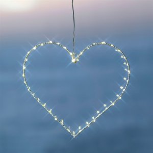 Sirius Home 41240, Transparent, White, Metal, Ambience, Heart, 40 lamp(s), LED 1