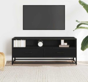 vidaXL Szafka pod TV, czarna, 100x34,5x40 cm 3