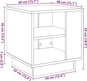 vidaXL Stolik kawowy, dąb artisan, 40x40x43 cm 9