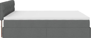 vidaXL vidaXL Rama łóżka otomana z materacem, szara, 200x200 cm, tkanina 8