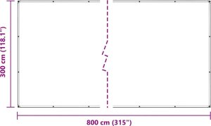 vidaXL Przezroczysta plandeka z oczkami 3x8 m Polietylen 10