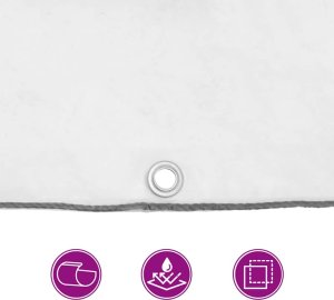 vidaXL Przezroczysta plandeka z oczkami 4x6 m Polietylen 9