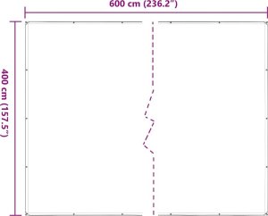 vidaXL Przezroczysta plandeka z oczkami 4x6 m Polietylen 10
