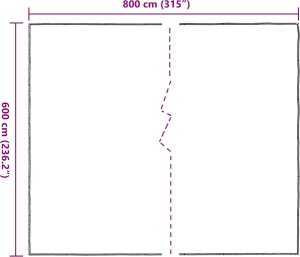 vidaXL Przezroczysta plandeka z oczkami 6x8 m Polietylen 10