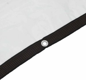 vidaXL Przezroczysta plandeka z oczkami 4x4 m Polietylen 7