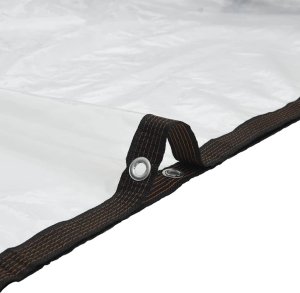 vidaXL Przezroczysta plandeka z oczkami 4x4 m Polietylen 8