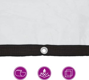 vidaXL Przezroczysta plandeka z oczkami 4x4 m Polietylen 9