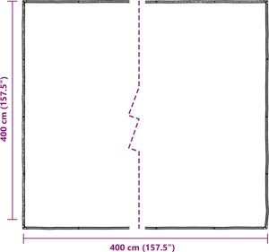 vidaXL Przezroczysta plandeka z oczkami 4x4 m Polietylen 10