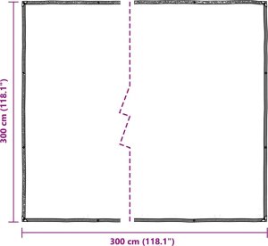 vidaXL Przezroczysta plandeka z oczkami 3x3 m Polietylen 10