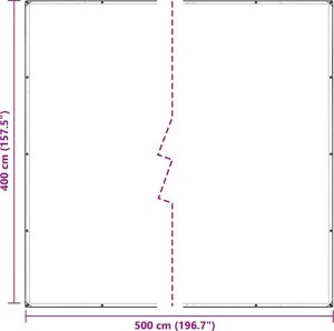 vidaXL Przezroczysta plandeka z oczkami 4x5 m PVC 10