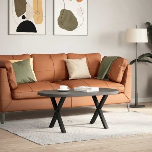 vidaXL vidaXL Nogi do stolika kawowego, 2 szt., czarne, 38x(42-43) cm, stal 2