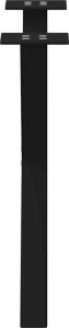 vidaXL vidaXL Nogi do stolika kawowego, 2 szt., czarne, 38x(42-43) cm, stal 6