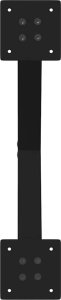 vidaXL vidaXL Nogi do stolika kawowego, 2 szt., czarne, 38x(42-43) cm, stal 7