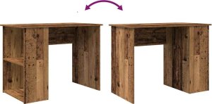 vidaXL Biurko, stare drewno, 100x55x75 cm, materiał drewnopochodny 7