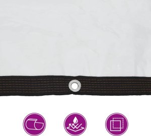 vidaXL Przezroczysta plandeka z oczkami 3x6 m Polietylen 9