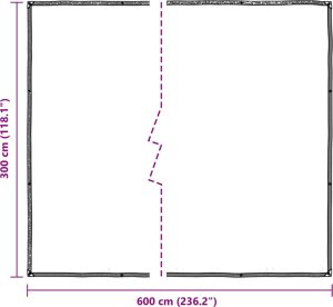 vidaXL Przezroczysta plandeka z oczkami 3x6 m Polietylen 10