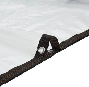 vidaXL Przezroczysta plandeka z oczkami 8x12 m Polietylen 7