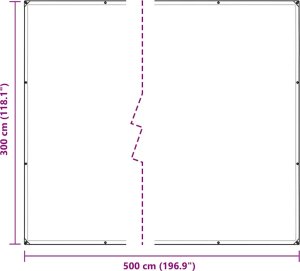 vidaXL Przezroczysta plandeka z oczkami 3x5 m PVC 10