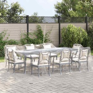 vidaXL Przezroczysta plandeka z oczkami 6x6 m PVC 2