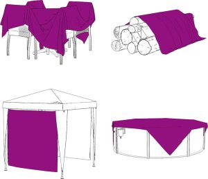 vidaXL Przezroczysta plandeka z oczkami 1x4 m PVC 5