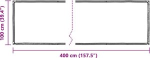 vidaXL Przezroczysta plandeka z oczkami 1x4 m PVC 10