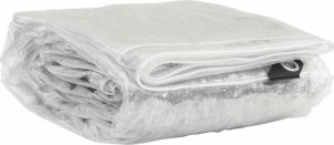 vidaXL Przezroczysta plandeka z oczkami 5x10 m PVC 3