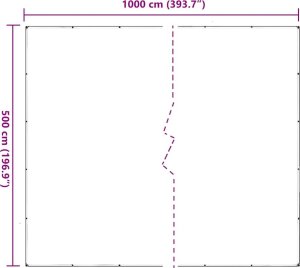 vidaXL Przezroczysta plandeka z oczkami 5x10 m PVC 10