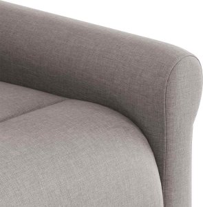 vidaXL Rozkładany fotel masujący, taupe, obity tkaniną 10