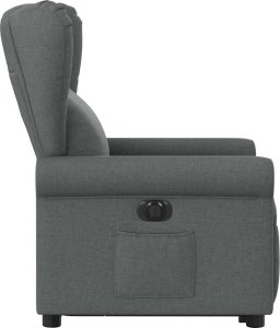 vidaXL Podnoszony fotel masujący, elektryczny, rozkładany, ciemnoszary 5