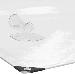 vidaXL Przezroczysta plandeka z oczkami 2x12 m Polietylen 4