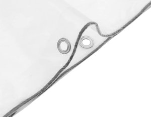 vidaXL Przezroczysta plandeka z oczkami 2x12 m Polietylen 8