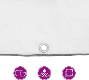 vidaXL Przezroczysta plandeka z oczkami 2x12 m Polietylen 9