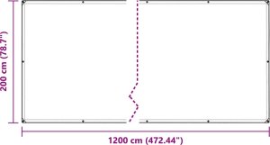 vidaXL Przezroczysta plandeka z oczkami 2x12 m Polietylen 10