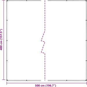 vidaXL Przezroczysta plandeka z oczkami 4x5 m Polietylen 10