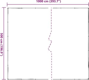 vidaXL Przezroczysta plandeka z oczkami 5x10 m Polietylen 10