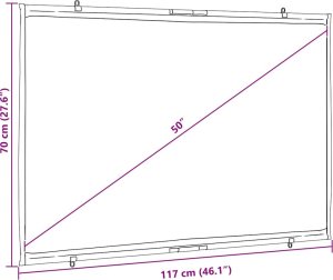 vidaXL Ekran projekcyjny ścienny 50 cali 16:9 7
