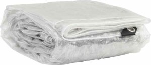 vidaXL Przezroczysta plandeka z oczkami 3x6 m PVC 3