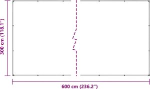 vidaXL Przezroczysta plandeka z oczkami 3x6 m PVC 10
