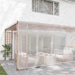 vidaXL Przezroczysta plandeka z oczkami 6x10 m Polietylen 2