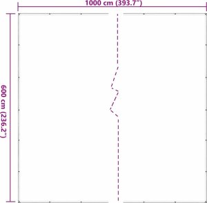 vidaXL Przezroczysta plandeka z oczkami 6x10 m Polietylen 10
