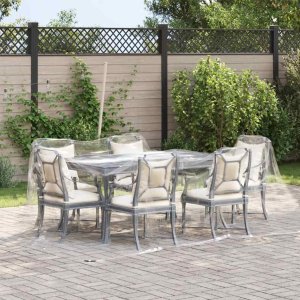 vidaXL Przezroczysta plandeka z oczkami 3x3 m PVC 2