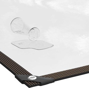 vidaXL Przezroczysta plandeka z oczkami 4x12 m Polietylen 4