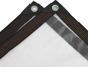 vidaXL Przezroczysta plandeka z oczkami 4x12 m Polietylen 6