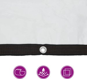 vidaXL Przezroczysta plandeka z oczkami 4x12 m Polietylen 9