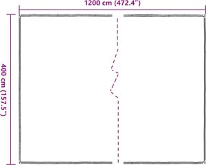 vidaXL Przezroczysta plandeka z oczkami 4x12 m Polietylen 10
