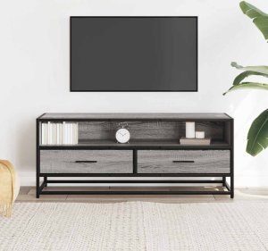 vidaXL Szafka pod telewizor, szary dąb sonoma, 100x34,5x40 cm 3