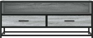 vidaXL Szafka pod telewizor, szary dąb sonoma, 100x34,5x40 cm 4