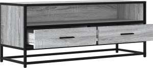 vidaXL Szafka pod telewizor, szary dąb sonoma, 100x34,5x40 cm 7
