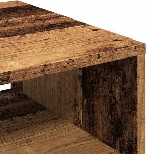 vidaXL Stolik kawowy, stare drewno 40x40x43 cm materiał drewnopochodny 7