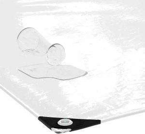 vidaXL Przezroczysta plandeka z oczkami 4x8 m PVC 4